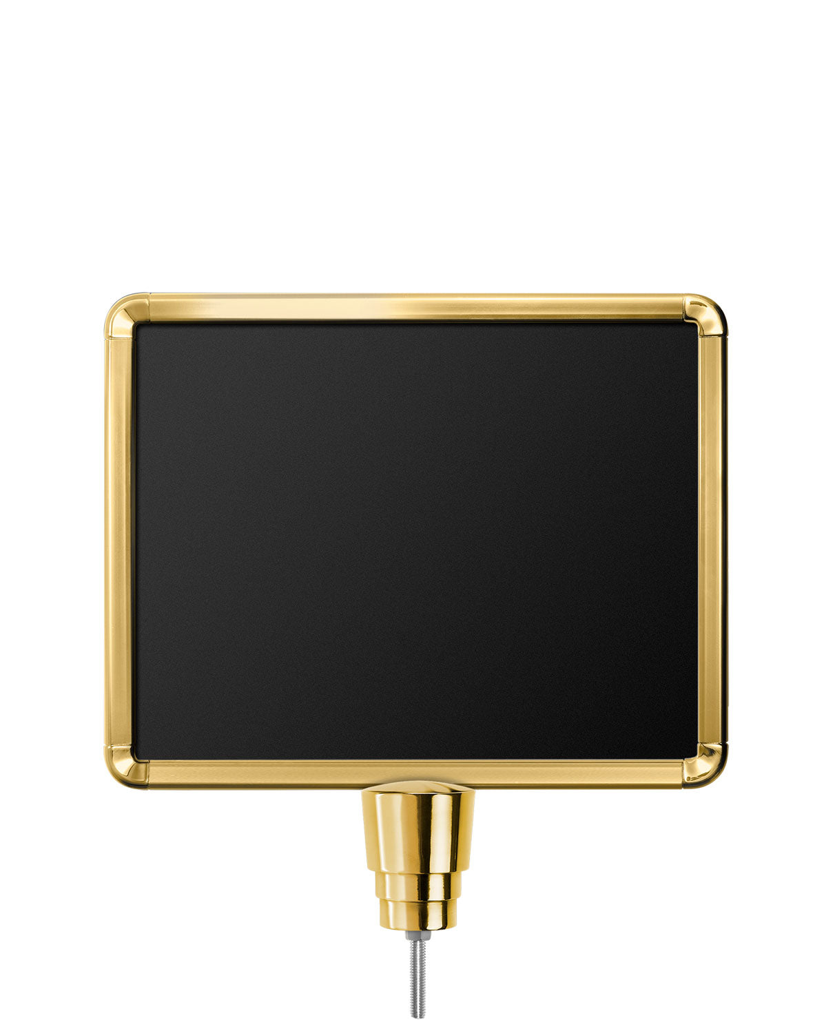 Stanchion Signs for Traditional Posts | Drum Mount - GD - Gold - 11 x 14 · Horizontal · Closed frame