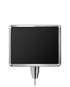Stanchion Signs for Traditional Posts | Drum Mount - CL - Chrome - 11 x 14 · Horizontal · Slotted