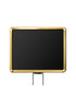 Adjustable Angle Stanchion Signs | Swivel Post-Top - GD - Gold - 11 x 14 · Horizontal · Slotted
