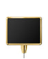 Stanchion Signs for Traditional Posts | Drum Mount - GD - Gold - 11 x 14 · Horizontal · Slotted