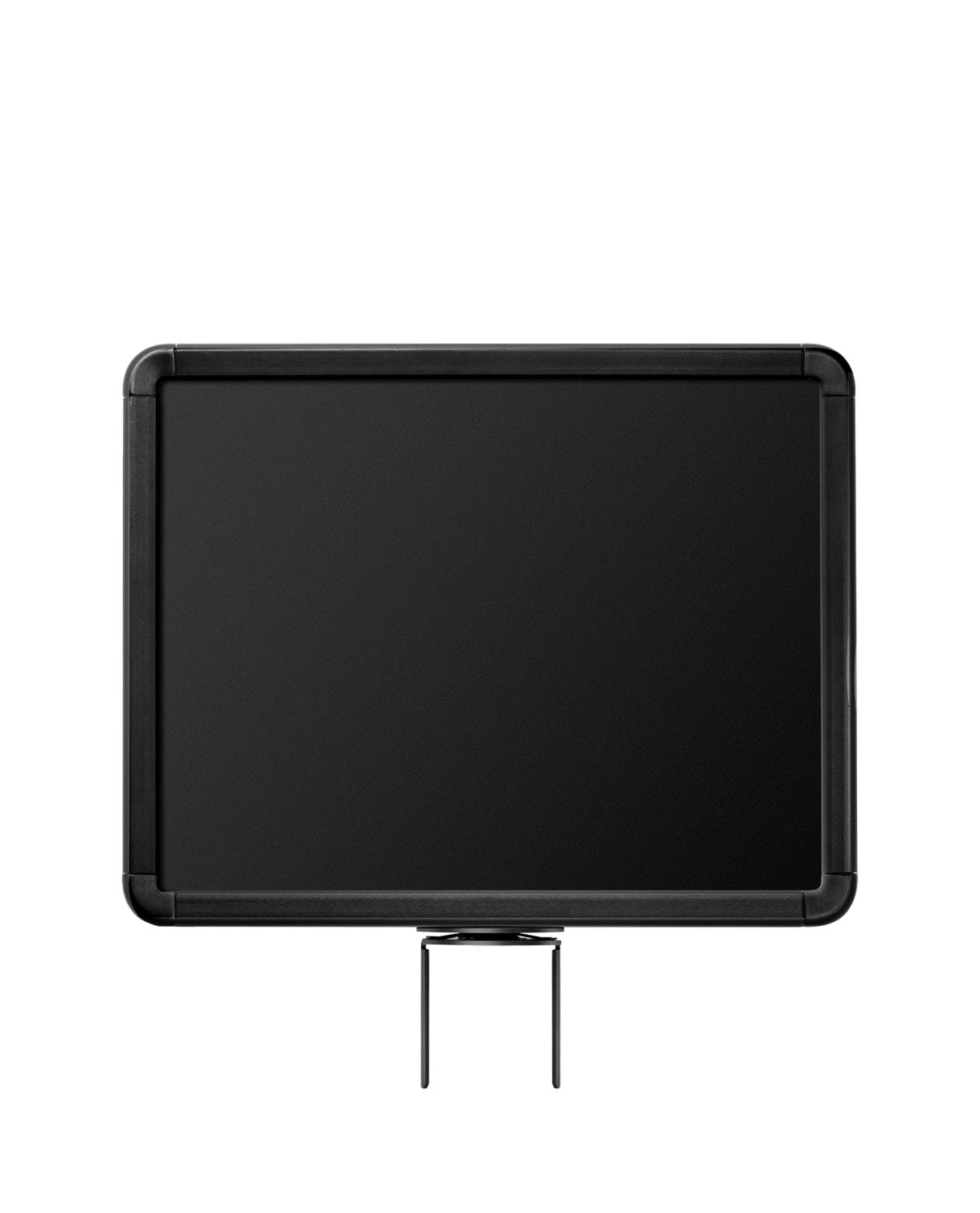 Adjustable Angle Stanchion Signs | Swivel Post-Top - MB - Matte Black - 11 x 14 · Horizontal · Slotted