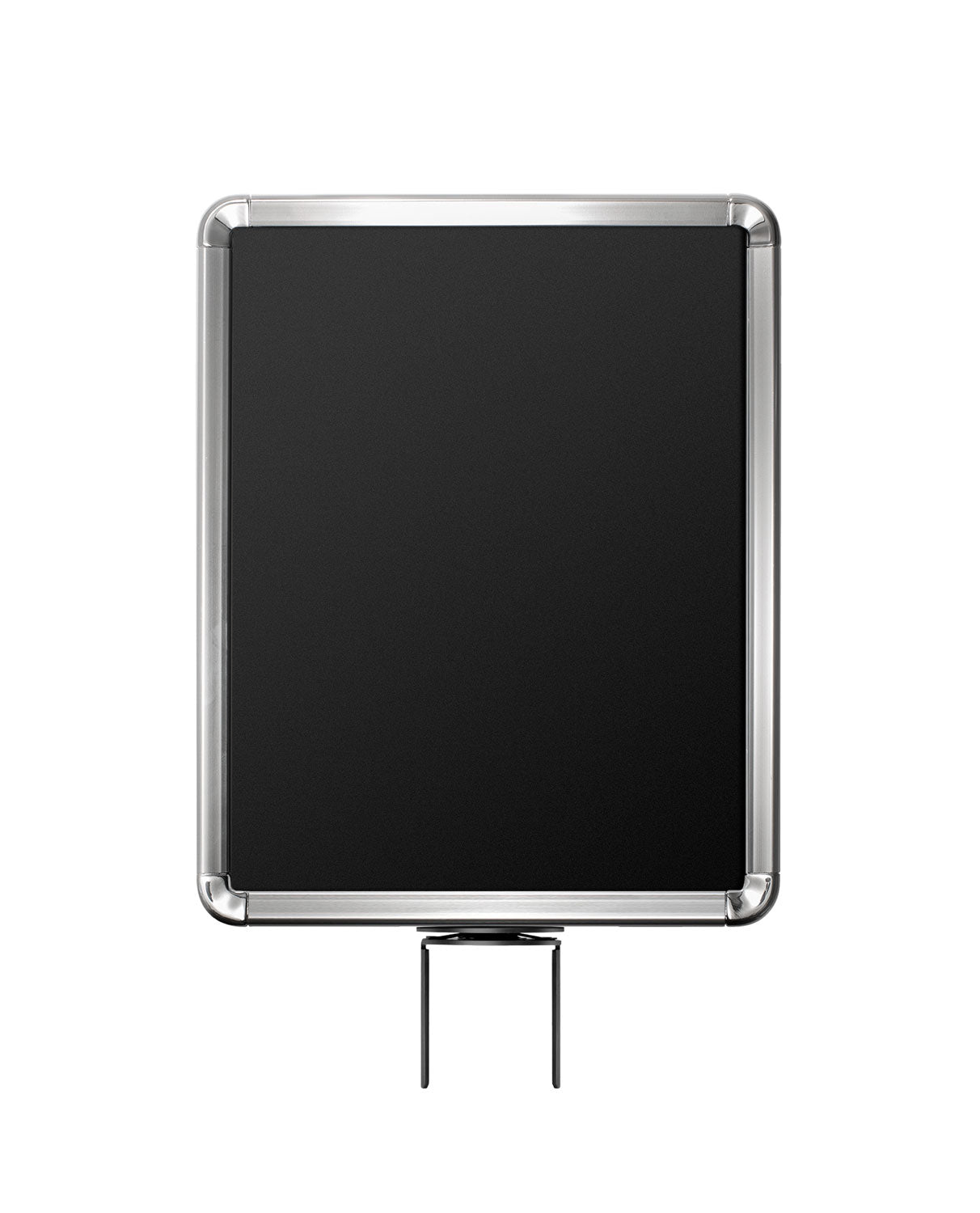 Adjustable Angle Stanchion Signs | Swivel Post-Top - CL - Chrome - 11 x 14 · Vertical · Closed frame