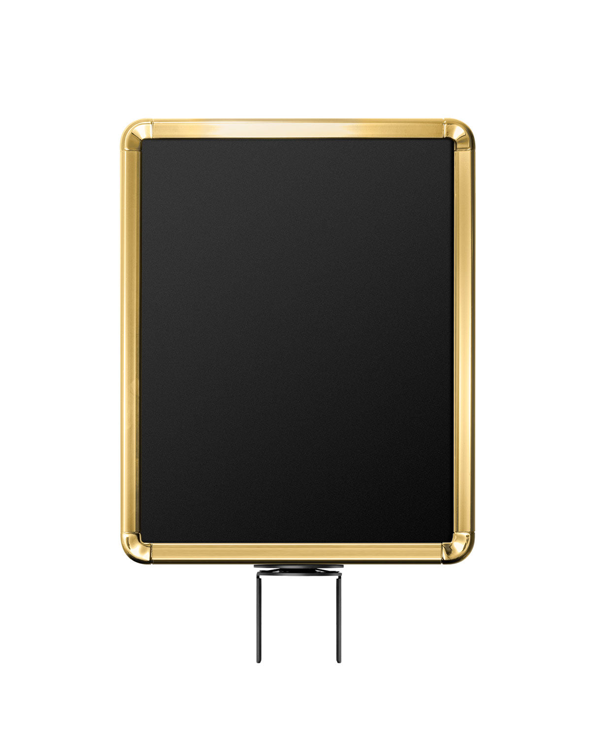 Adjustable Angle Stanchion Signs | Swivel Post-Top - GD - Gold - 11 x 14 · Vertical · Closed frame