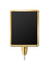 Stanchion Signs for Traditional Posts | Drum Mount - GD - Gold - 11 x 14 · Vertical · Closed frame