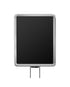 Adjustable Angle Stanchion Signs | Swivel Post-Top - SA - Satin Aluminum - 11 x 14 · Vertical · Closed frame