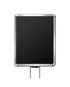 Adjustable Angle Stanchion Signs | Swivel Post-Top - CL - Chrome - 11 x 14 · Vertical · Slotted