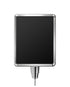 Stanchion Signs for Traditional Posts | Drum Mount - CL - Chrome - 11 x 14 · Vertical · Slotted