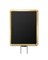 Adjustable Angle Stanchion Signs | Swivel Post-Top - GD - Gold - 11 x 14 · Vertical · Slotted