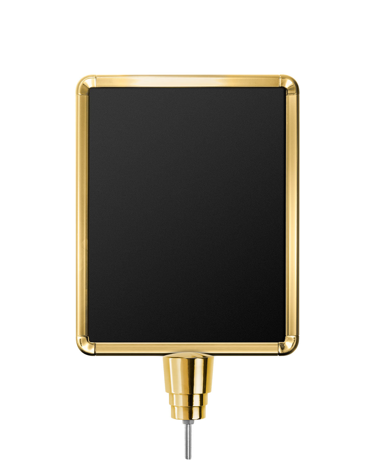 Stanchion Signs for Traditional Posts | Drum Mount - GD - Gold - 11 x 14 · Vertical · Slotted