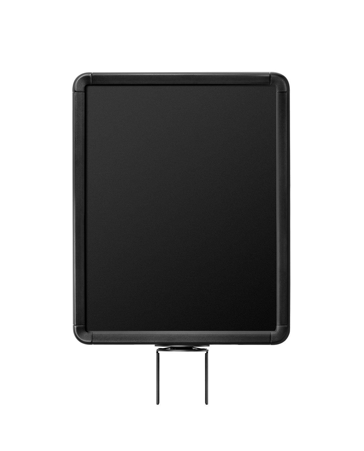 Adjustable Angle Stanchion Signs | Swivel Post-Top - MB - Matte Black - 11 x 14 · Vertical · Slotted