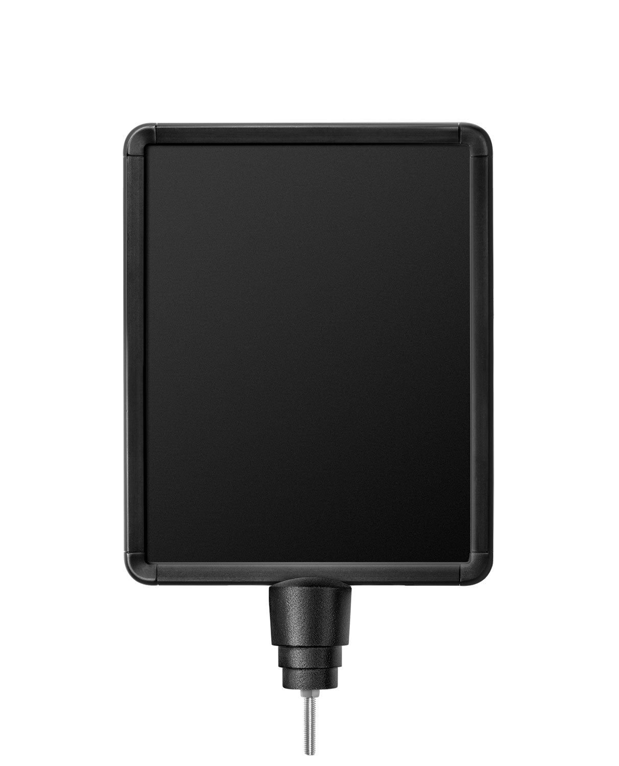 Stanchion Signs for Traditional Posts | Drum Mount - MB - Matte Black - 11 x 14 · Vertical · Slotted