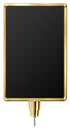 Stanchion Signs for Traditional Posts | Drum Mount - GD - Gold - 14 x 22 · Vertical · Closed frame