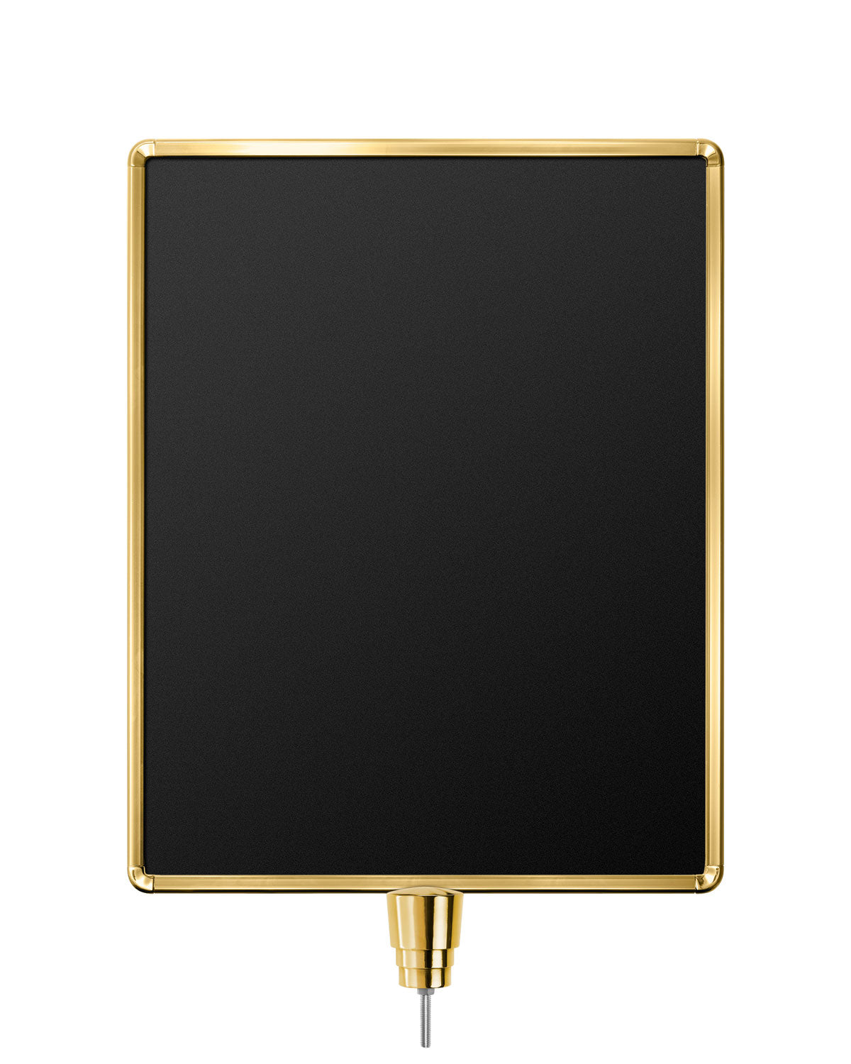Stanchion Signs for Traditional Posts | Drum Mount - GD - Gold - 22 x 28 · Vertical · Closed frame