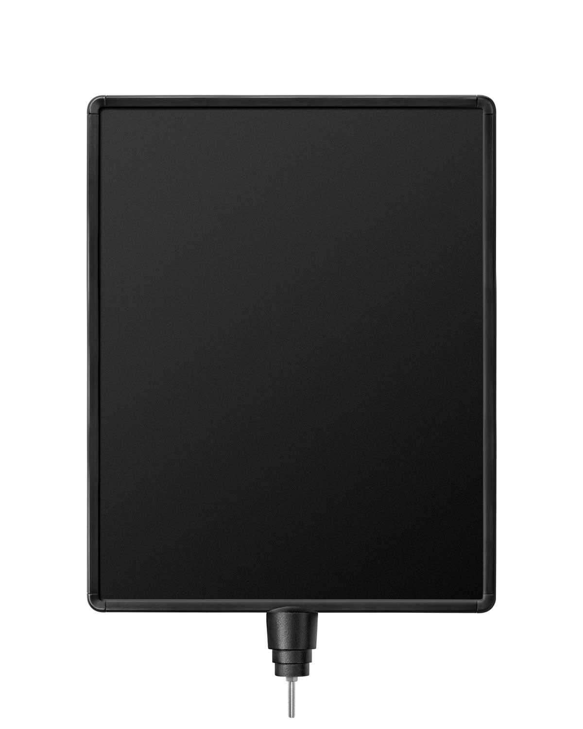 Stanchion Signs for Traditional Posts | Drum Mount - MB - Matte Black - 22 x 28 · Vertical · Closed frame