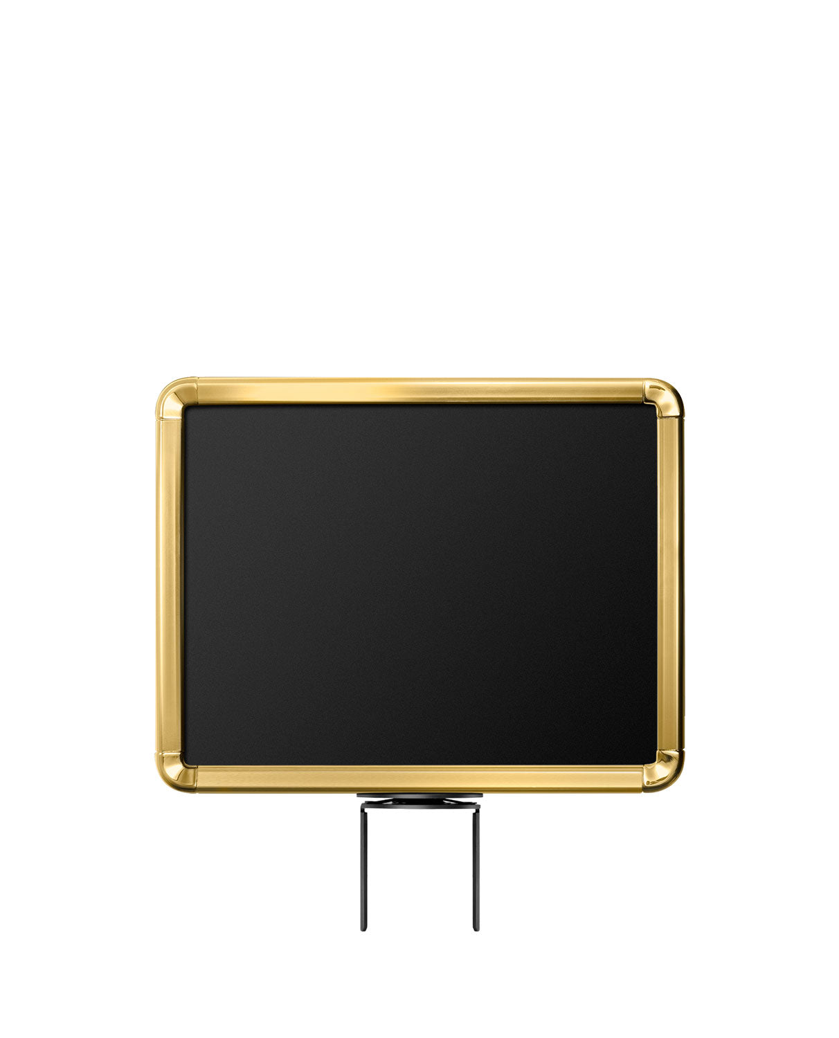 Adjustable Angle Stanchion Signs | Swivel Post-Top - GD - Gold - 8.5 x 11 · Horizontal · Closed frame
