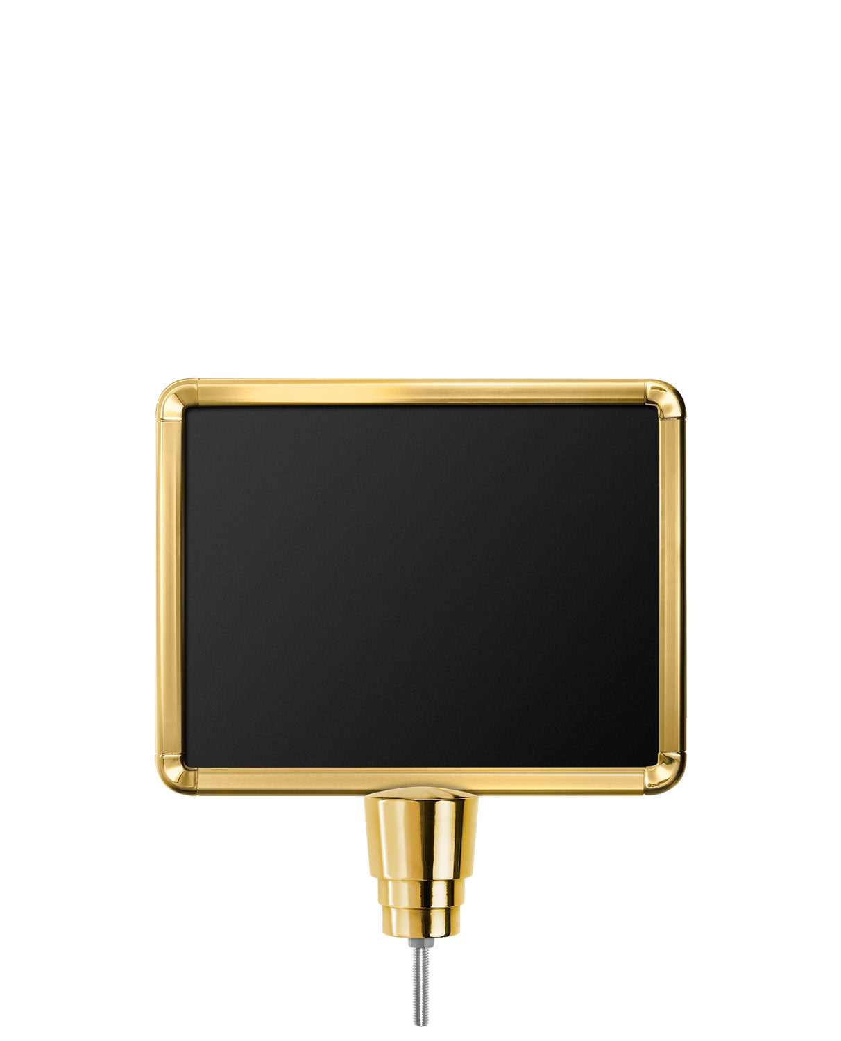 Stanchion Signs for Traditional Posts | Drum Mount - GD - Gold - 8.5 x 11 · Horizontal · Closed frame