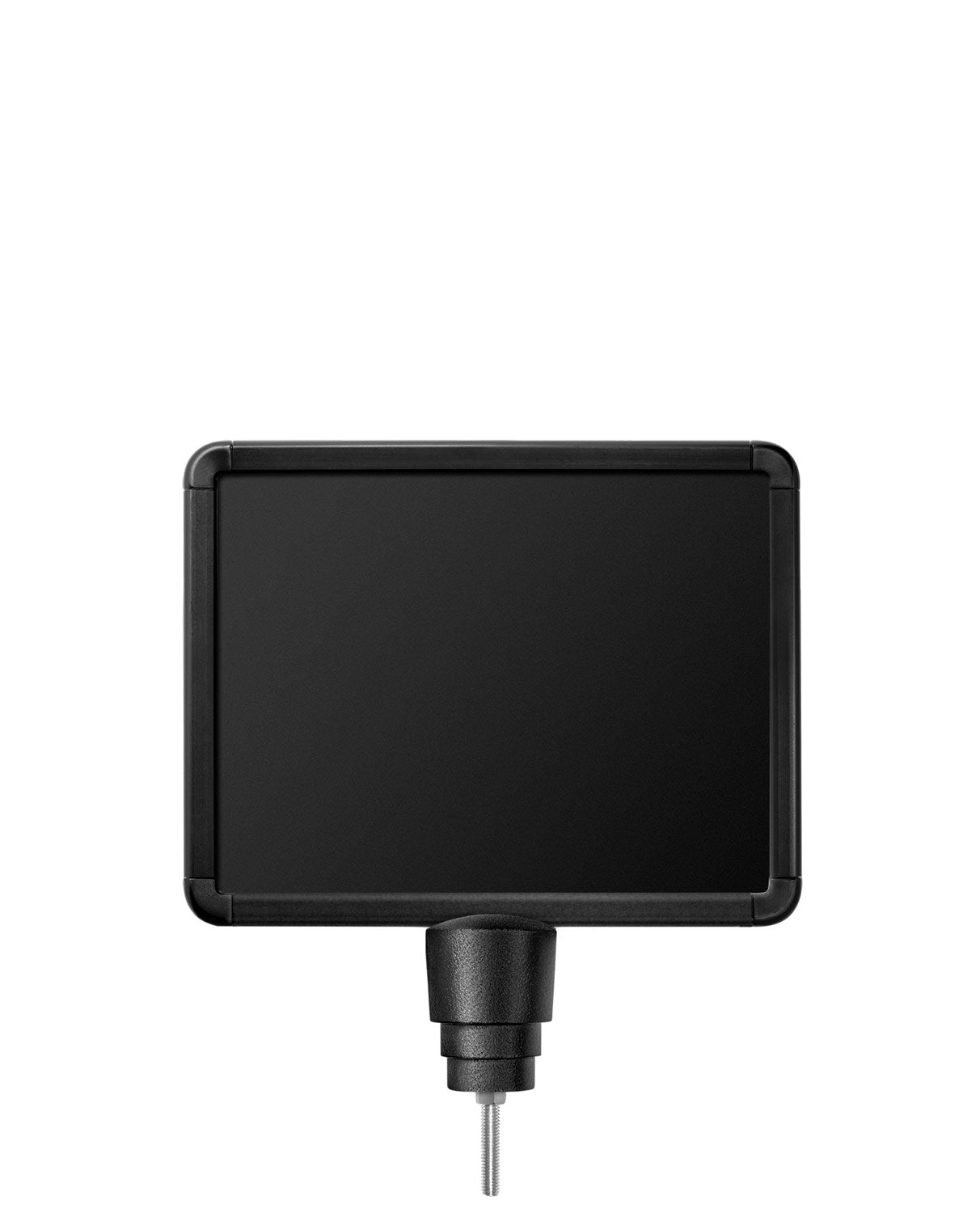 Stanchion Signs for Traditional Posts | Drum Mount - MB - Matte Black - 8.5 x 11 · Horizontal · Slotted