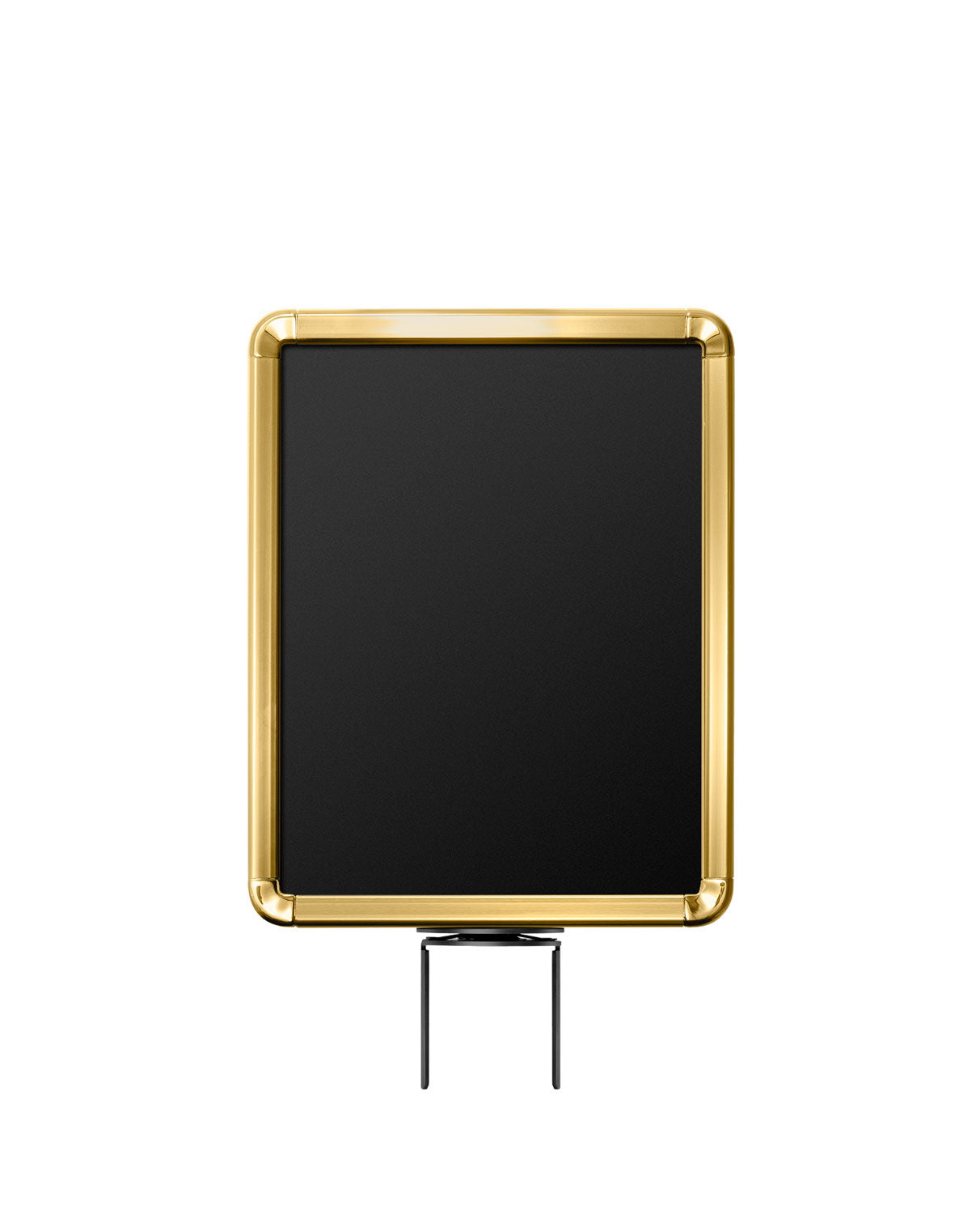 Adjustable Angle Stanchion Signs | Swivel Post-Top - GD - Gold - 8.5 x 11 · Vertical · Closed frame