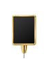 Stanchion Signs for Traditional Posts | Drum Mount - GD - Gold - 8.5 x 11 · Vertical · Closed frame