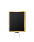 Adjustable Angle Stanchion Signs | Swivel Post-Top - GD - Gold - 8.5 x 11 · Vertical · Slotted