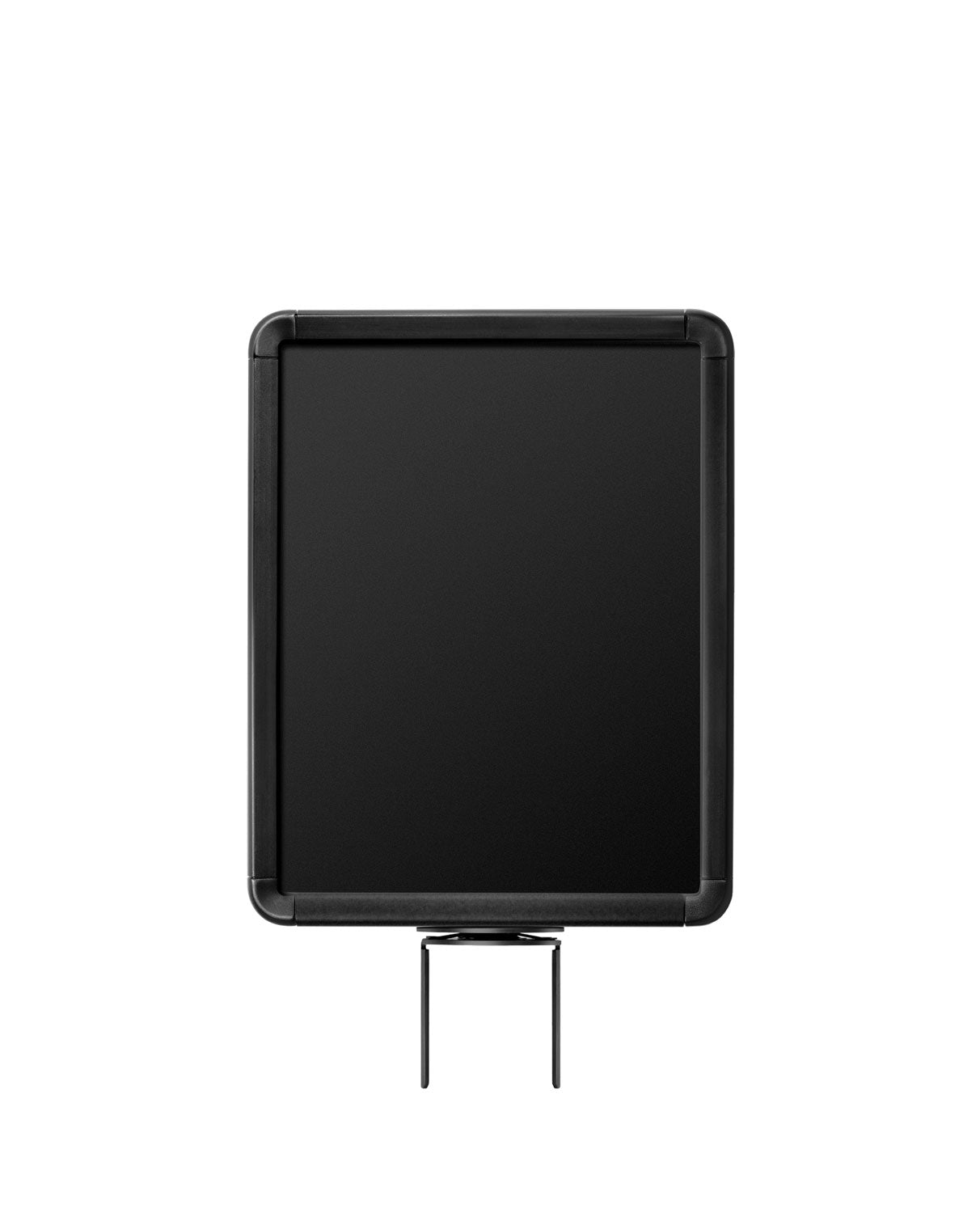 Adjustable Angle Stanchion Signs | Swivel Post-Top - MB - Matte Black - 8.5 x 11 · Vertical · Slotted