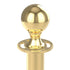 Close-up of the ball top and smooth-edged universal rope ring