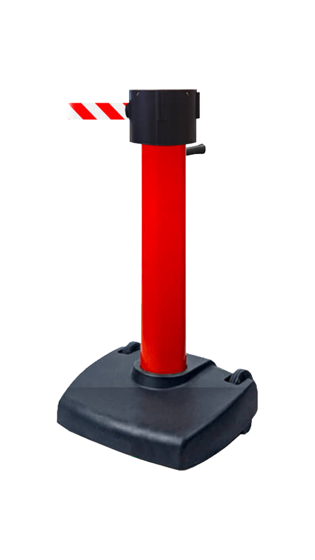 SkyPro 1000 retractable belt barrier, red post with 100 ft belt