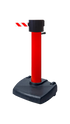 SkyPro 1000 retractable belt barrier, red post with 100 ft belt