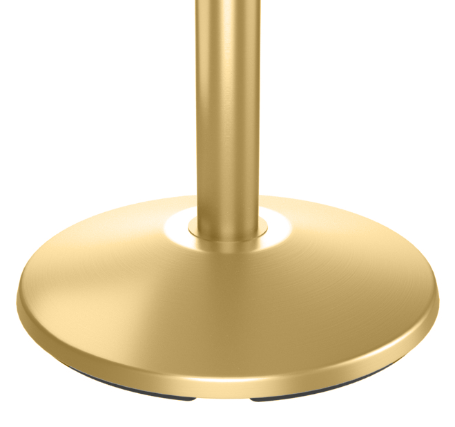 Polished brass sloped stanchion base