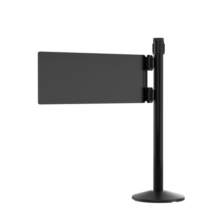Stanchion Swing Gate Black – Black Aluminum – Left/Right Mount