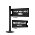 Stanchion Swing Gate Black – Black Aluminum – Left/Right Mount