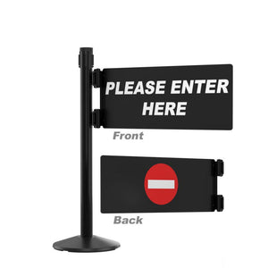 Stanchion Swing Gate Black – Black Aluminum – Left/Right Mount
