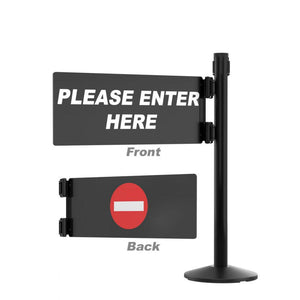 Stanchion Swing Gate Black – Black Aluminum – Left/Right Mount