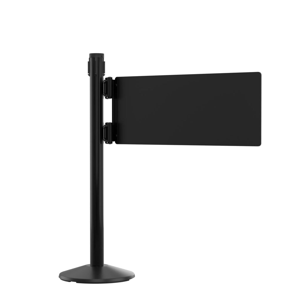 Stanchion Swing Gate Black – Black Aluminum – Left/Right Mount