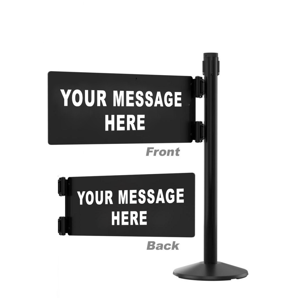 Stanchion Swing Gate Black – Black Aluminum – Left/Right Mount