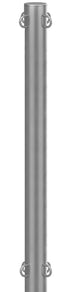 ST640D stainless steel loop post, four loops, dual line