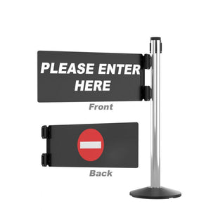 Stanchion Swing Gate – POLISHED Aluminum – Left/Right Mount