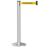Grooved Retractable Belt Stanchion Polished Aluminum