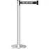 Grooved Retractable Belt Stanchion Polished Aluminum