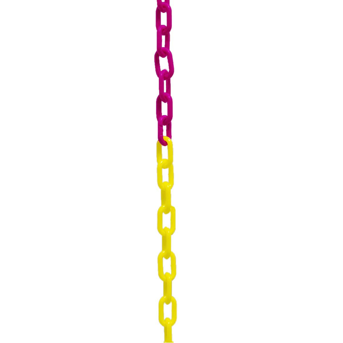 Crowd Control 3/4" Plastic Chain For Barrier Stanchions – Yellow-Magenta