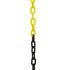 Crowd Control 1" Plastic Chain For Barriers Stanchions – Black Yellow