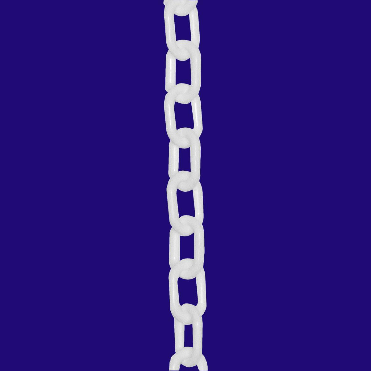 Crowd Control 1" Plastic Chain For Barriers Stanchions – White