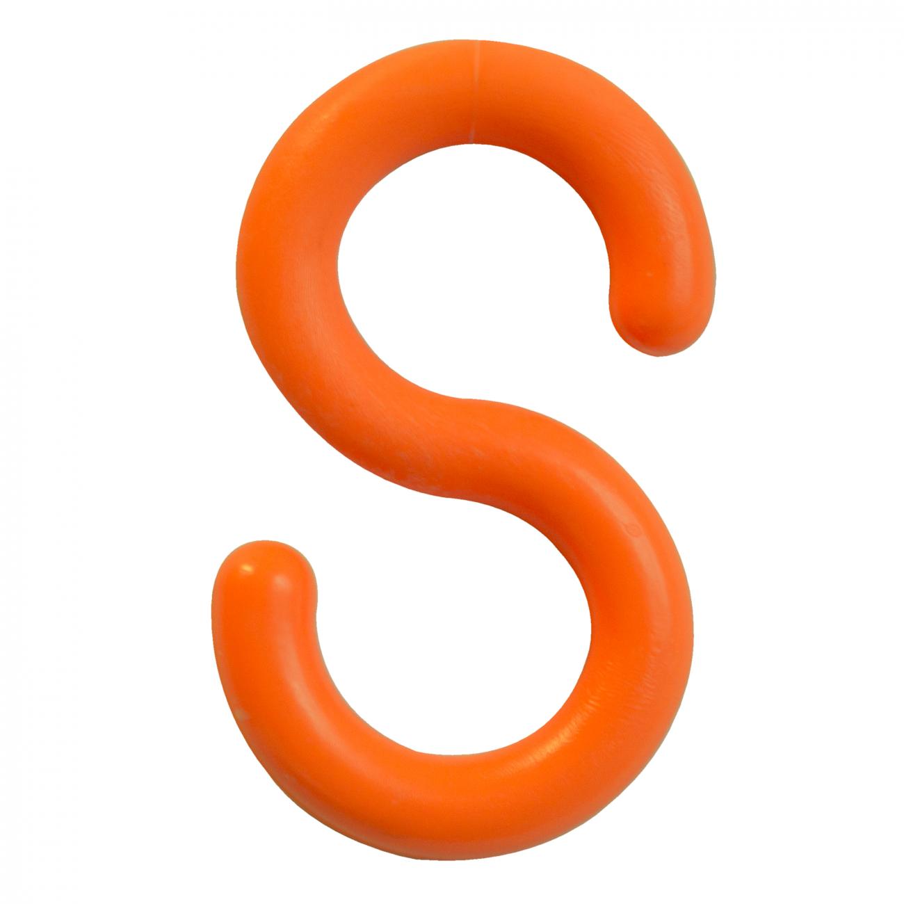 Crowd Control 1" S-Hooks (Pack) For Plastic Barrier Stanchions – Safety Orange