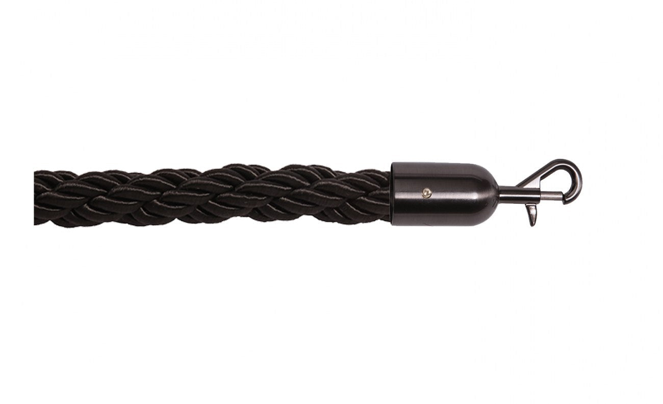 Braided Rope 1" – Black / Statuary Bronze ends