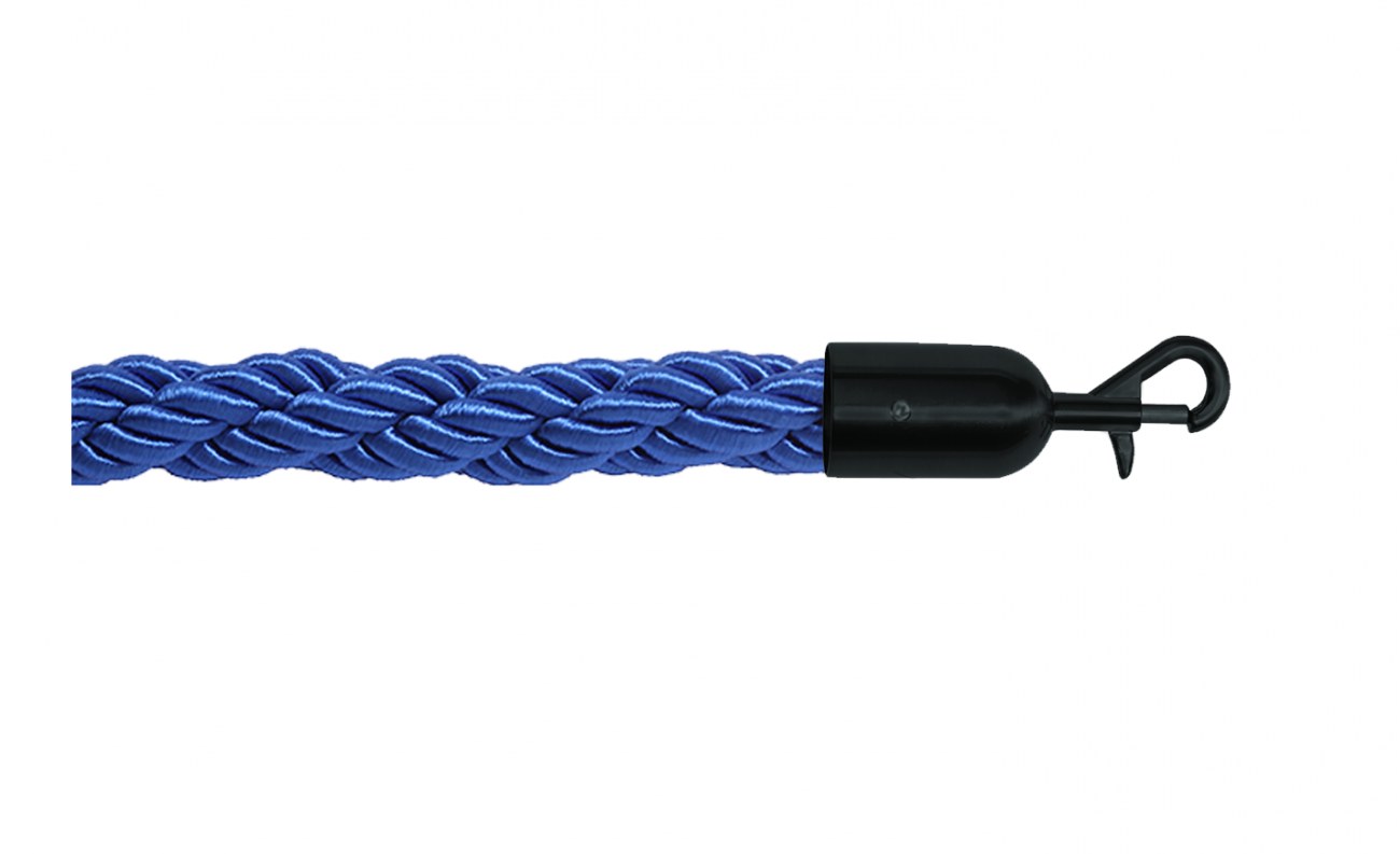 Braided Rope 1" – Dark Blue / Black ends