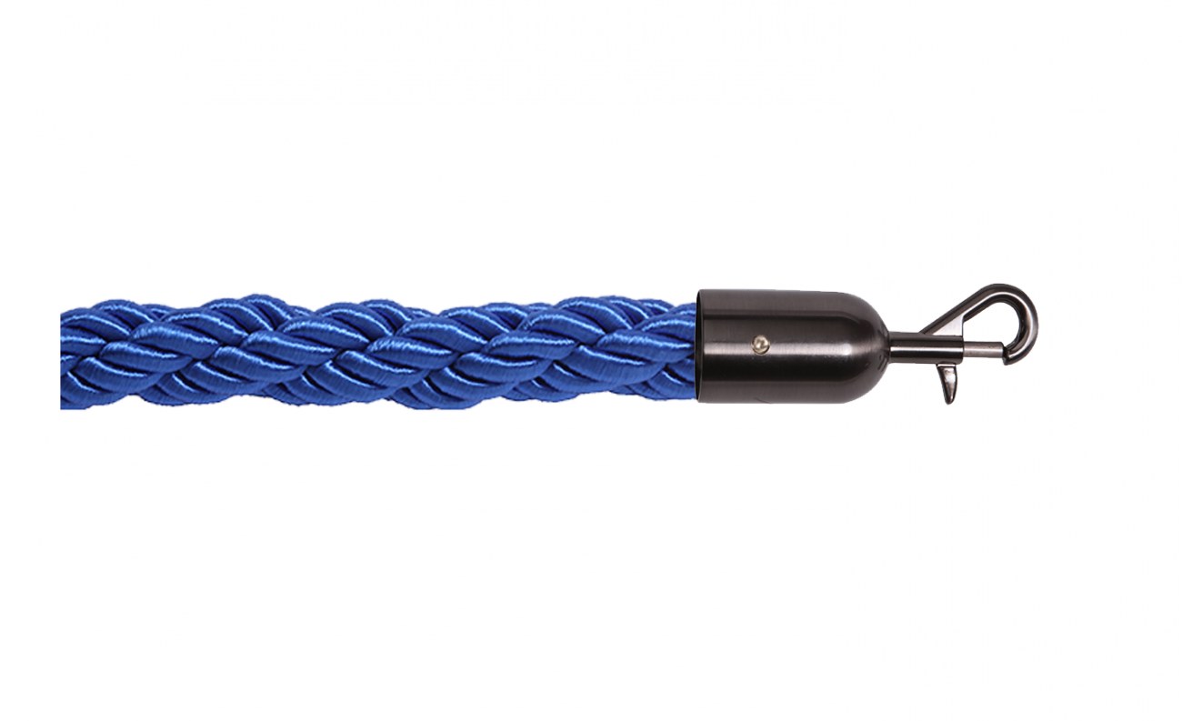 Braided Rope 1" – Dark Blue / Statuary Bronze ends