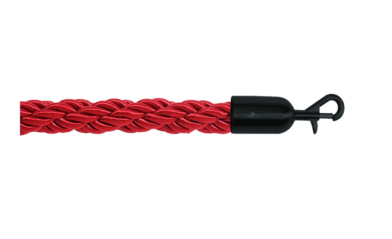 Braided Rope 1" – Red / Black ends