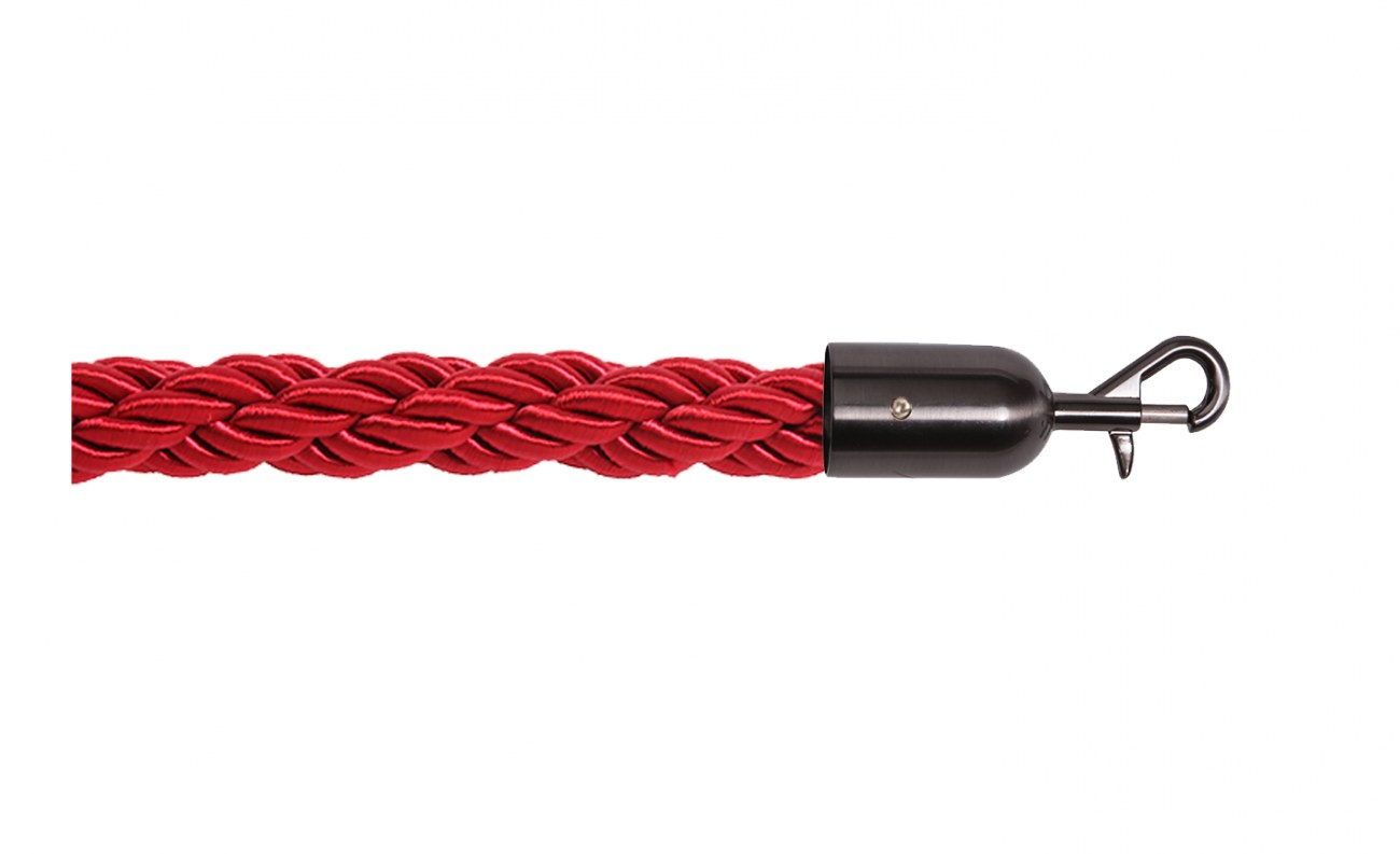 Braided Rope 1" – Red / Statuary Bronze ends