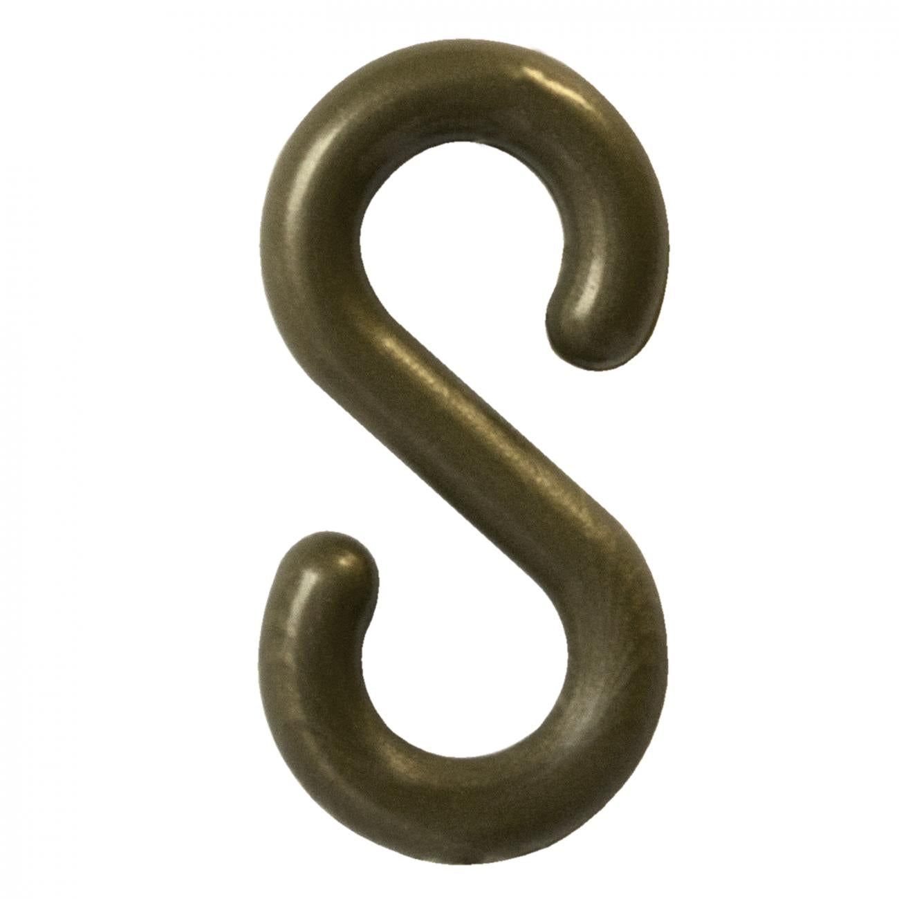 Crowd Control 4" S-Hooks (10-Pack) For Plastic Barrier Stanchions – Khaki Gold