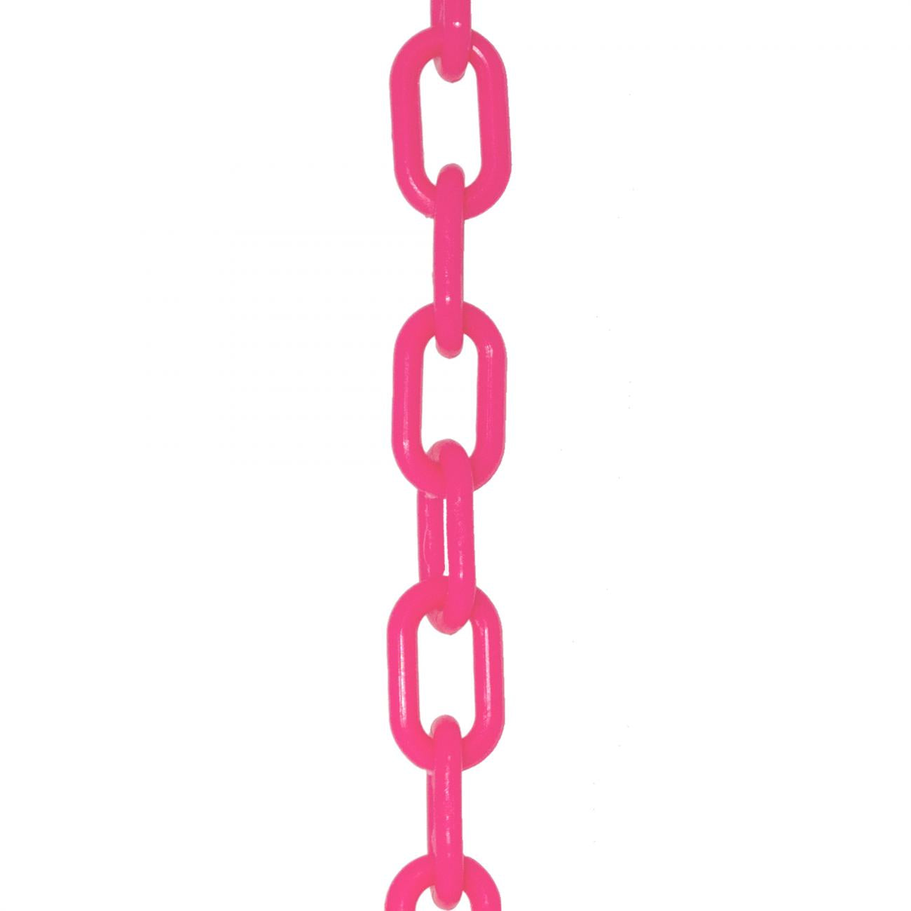Crowd Control 2" Plastic Chain For Barriers Stanchions – Safety Pink